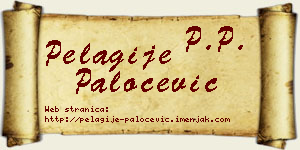 Pelagije Paločević vizit kartica